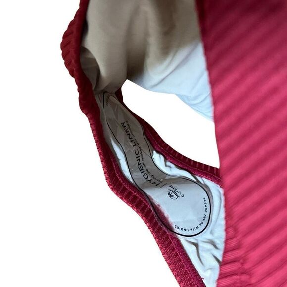 Cupshe NWT Maternity Scoop Neck Criss Cross Back Tie Ribbed One Piece Swimsuit R - Picture 9 of 15